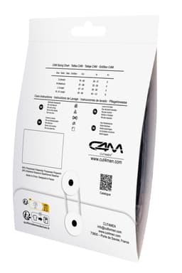 Cut4Men Micro-Slip aus Mikrofaser, Farbvariante Türkis, Detailansicht des gummierten Logos