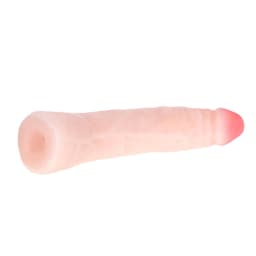Baile Skin Touch Silikon-Dildo 19 cm im Größenvergleich neben einer Hand