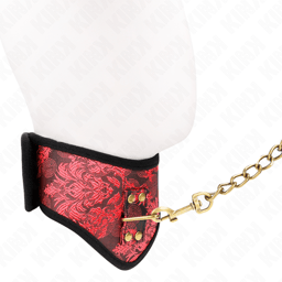 Kink Scandal Halsband mit Spitzenriemen, Schnallenverschluss und Verstellbereich im Detail