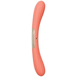 LELO Boomerang doppelseitiger Paarvibrator in Korallenrot, Gesamtansicht