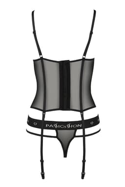 Passion Devil Collection Corsage in Schwarz, Nahaufnahme der Bügel-Cups