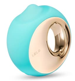 Lelo Ora 3 Aqua Oralsex-Stimulator, Gesamtansicht in Grün in gestochen scharfer Produktfotografie