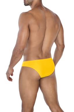 Cut4Men Micro-Slip aus Mikrofaser in Gelb, Rückansicht in voller Länge