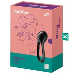 Verpackung des Satisfyer Majestic Duo Vibrationsrings mit Produktangaben