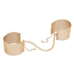 Bijoux Indiscrets Désir Métallique – Handschellen aus Metallgewebe – Gold, Ansicht 5