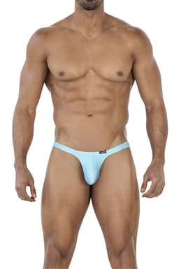 Cut4Men Brazilian-Thong aus Mikrofaser in Aquablau, Gesamtansicht von vorne