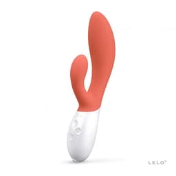 Lelo Ina 3 Rabbit-Vibrator in Koralle, Gesamtansicht von vorne