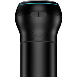 PowerBlow auf den Kiiroo Feel Stroker Mouth aufgesetzt, montiertes Set von der Seite