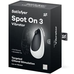 Satisfyer Spot On 3, Nahaufnahme der Bedientaste mit Fokus auf die Oberflächenstruktur