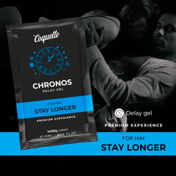 Coquette Chic Desire Pocket Chronos Verzögerungsgel im Größenvergleich zur Hand