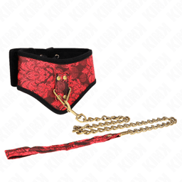 Kink Scandal Halsband mit Spitzenriemen, der Spitzenriemen in der Detailaufnahme