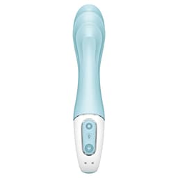 Satisfyer Air Pump Vibrator 5+ mit Haltering in Nahaufnahme, in natürlichem Licht fotografiert
