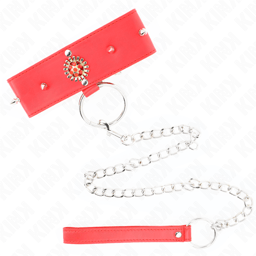 KINK Rote Diamantkette, Nahaufnahme des Verschlusses und der Metalldetails