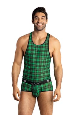 Anais for Men Tank Top (Magic) in Grün/Schwarz, Gesamtansicht von vorne