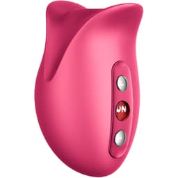 Fun Factory Belle Air-Pulse-Vibrator in Himbeere in Rosenform, Gesamtansicht