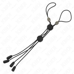 Kink schwarze Nippelklemmen mit elastischem Gummiband, Gesamtansicht
