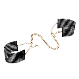 Bijoux Indiscrets Désir Métallique Handschellen aus schwarzem Metallgewebe, Gesamtansicht