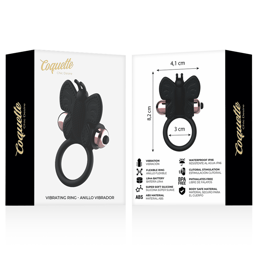 Coquette Chic Desire Cockring Schmetterling, Detailansicht der Goldakzente
