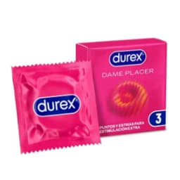 Durex Pleasure Me Kondom mit erhabenen Punkten und Rillen in der Nahaufnahme der Oberfläche