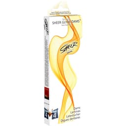 Sheer Glyde Latex-Lecktuch mit Cola-Geschmack, Verpackung mit 4 Tüchern