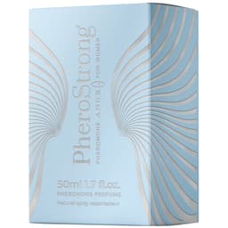 Verpackung des PheroStrong Angel Pheromon-Parfums für Frauen mit Angabe des Inhalts