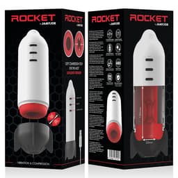 Verpackung des Jamyjob Rocket Masturbators mit Produktabbildung