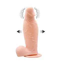 Baile aufblasbarer Vibrator von der Seite, geäderter Schaft im Detail