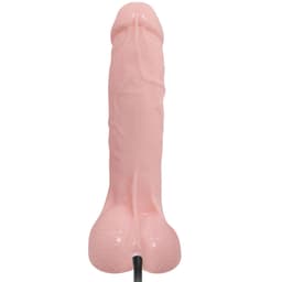 Baile aufblasbarer Dildo von der Seite, venenförmig strukturierter Schaft im Detail