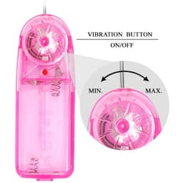 Baile Vibrator mit Squirt-Funktion, Rückansicht der Basis mit Bedienelement im Detail