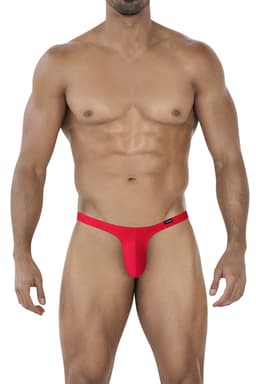 Cut4Men Micro Thong in Rot, komplette Vorderansicht des Herren-Slips