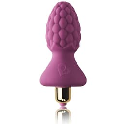 Rocks-Off Ass-Berries Raspberry Analplug aus Silikon in Beerenform, Gesamtansicht