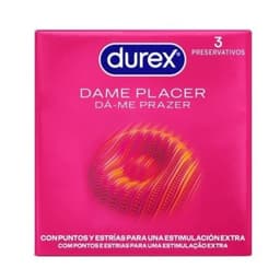 Durex Pleasure Me Latexkondome mit Noppen und Rippen, Verpackung in der Gesamtansicht