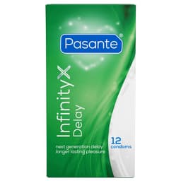 Pasante Infinity Delay Kondom mit anatomischer Form und Reservoir im Detail