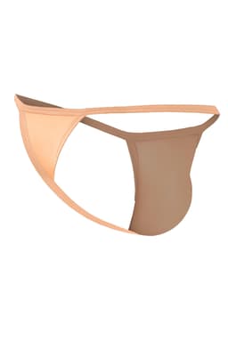 Cut4Men Mini Tanga Kini String in Pfirsich, am Körper getragen zur Veranschaulichung der Passform