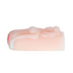 Öffnung des Baile Temptation Mini-Masturbators im Torso-Design in Nahaufnahme