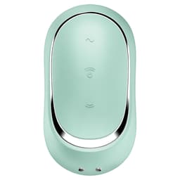 Satisfyer Pro To Go 2 Klitoris-Stimulator aus Silikon und ABS mit Bedienfeld im ABS-Rahmen in der Nahaufnahme