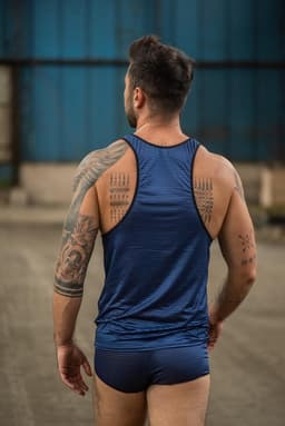 Anais Men Naval Herren-Top, seitliche Ansicht