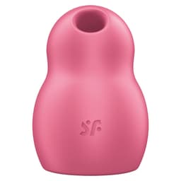 Satisfyer Pro To Go 1 Klitoris-Stimulator aus medizinischem Silikon auf einem Nachttisch stehend fotografiert