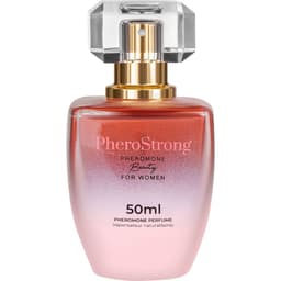 PheroStrong Beauty Pheromon-Parfum von der Seite, Flakonhals und Verschluss im Detail