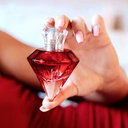 Eye of Love Matchmaker Red Diamond Parfum, Etikett mit Inhaltsangabe auf der Rückseite