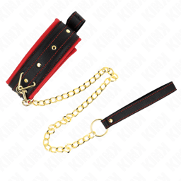 Kink Halsband mit Stoffleine, die Stoffleine in der Detailaufnahme