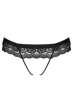 Obsessive 854 String ouvert am Körper getragen, seitliche Ansicht