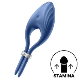 Satisfyer Duelist Vibro-Penisring aus Silikon, Gesamtansicht des Toys