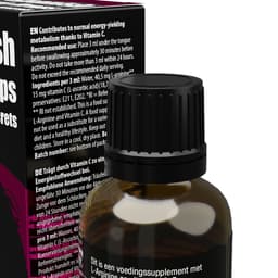 Verpackung der Cobeco Spanish Love Drops Secrets Energietropfen im Überblick
