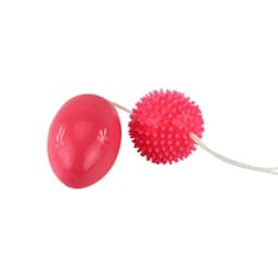 Baile Twins Balls von der Seite, Kombination aus weichem TPR und festem ABS im Detail