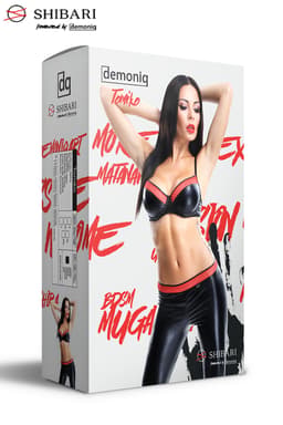 Demoniq Tomiko Dessous-Set im Detail, Schwarz-Rot – Dessous-Reizwäsche für Damen