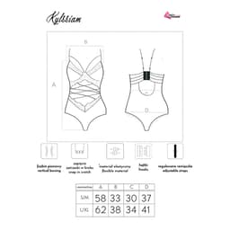 Livco Corsetti Kylssiam Body in Schwarz, Ansicht von schräg vorne mit Blick auf die Taille