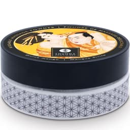 Shunga Massagepulver-Set Mango, Detailaufnahme der Federbürste