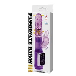 Baile Rabbit Passion Baron Vibrator komplett mit Verpackung in scharfer Nahaufnahme