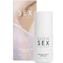Bijoux Indiscrets Slow Sex Massageöl mit CBD, Flasche komplett